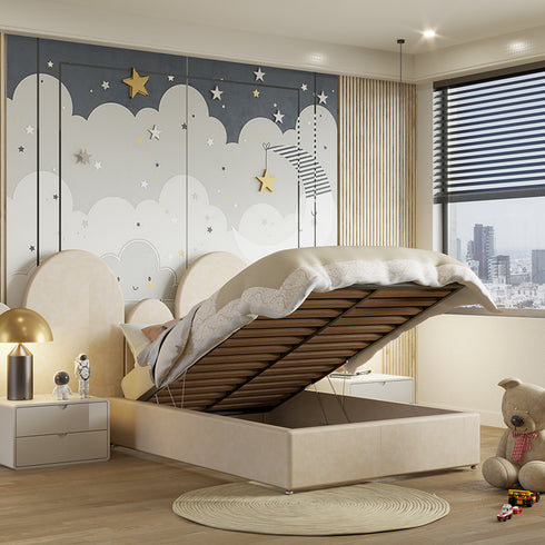 Circus Velvet Bed With Wall Panels (included 3x large 3x medium panels)